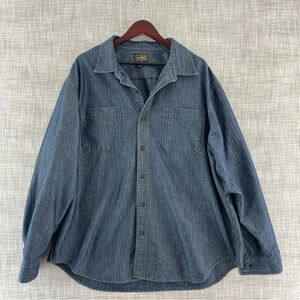Schmidt Workwear Blue Button Down Long Sleeve Shirt Men's 2X 8250/1.8 b